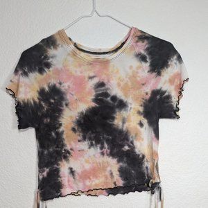 tie die crop top, pac sun